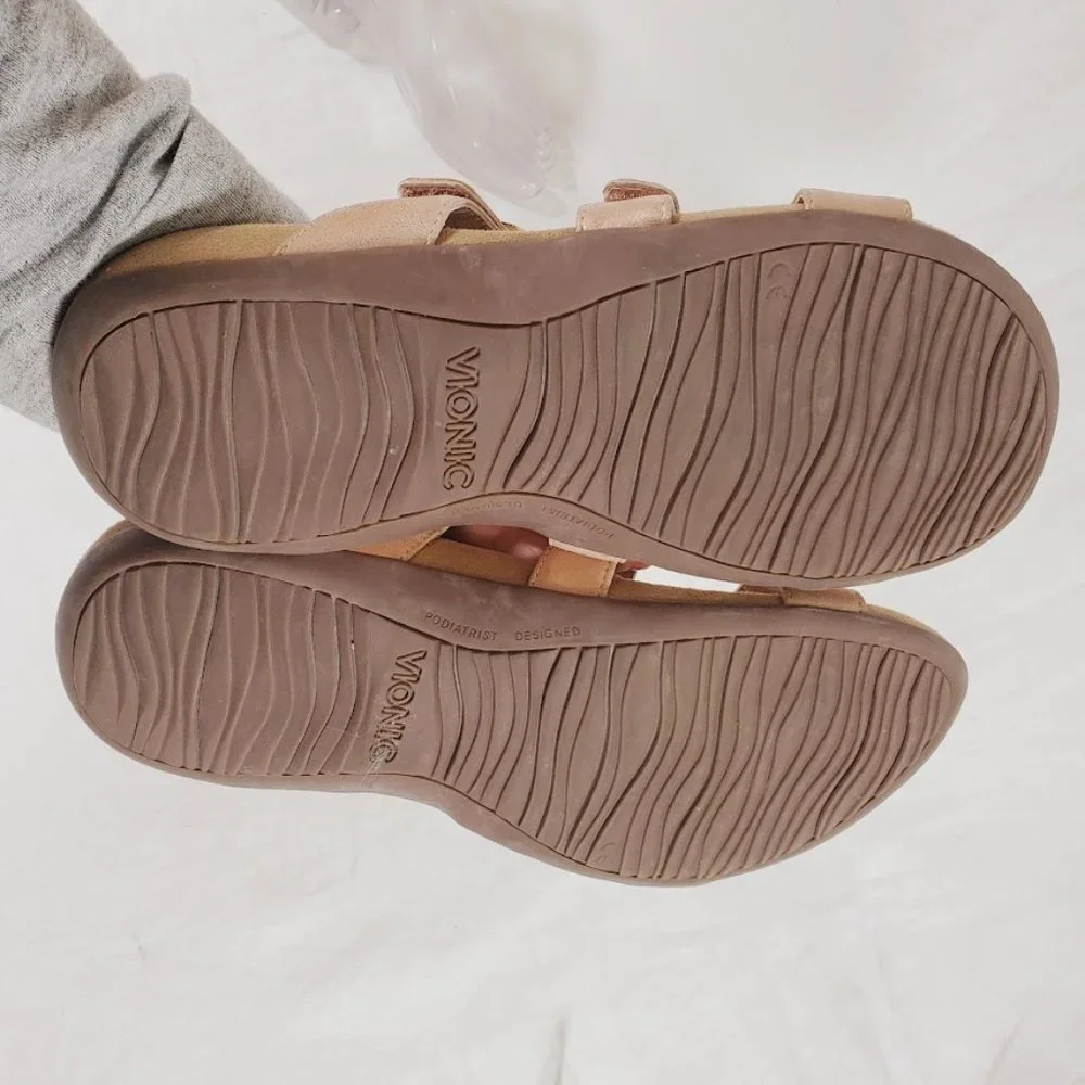 Vionic Misa Rose Gold Slides Sandals 9 Wide 9W - Picture 6 of 6